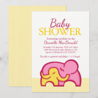 baby shower d'étreinte jaune rose