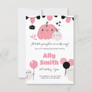 Invitation Baby shower d'Halloween