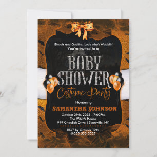 Invitation Baby shower d'Halloween