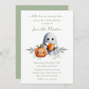 Invitation Baby shower d'Halloween Crochet couette