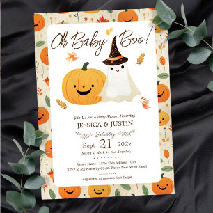 Invitation Baby shower d'Halloween d'automne Baby Boo