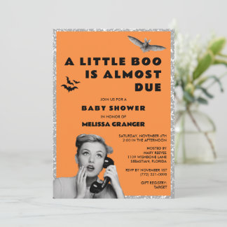 Invitation Baby shower d'Halloween de Little Boo