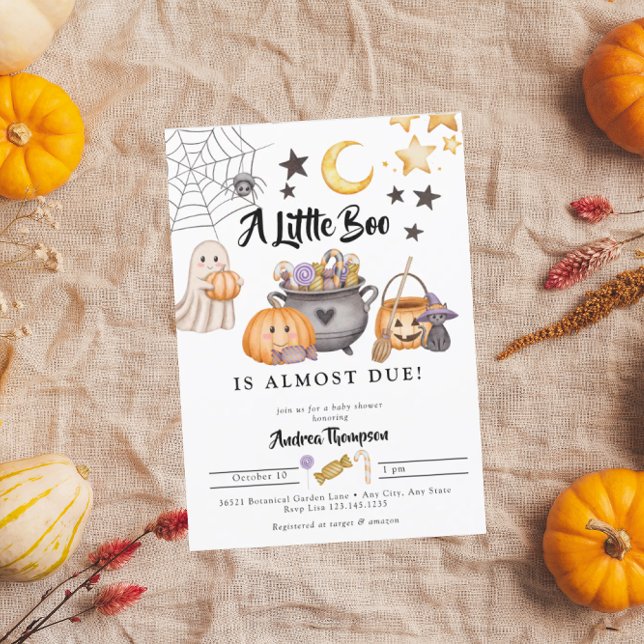 Invitation Baby shower d'Halloween de Little Boo (Créateur téléchargé)