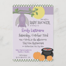 Baby shower d'Halloween de petite chauve-souris