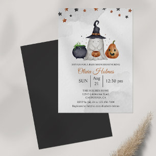 Invitation Baby shower d'Halloween Ghost
