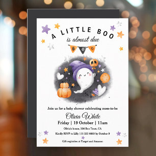 Invitation Baby shower d'Halloween Ghost Boo