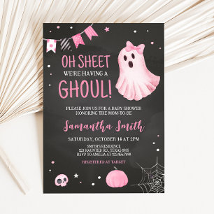 Invitation Baby shower d'Halloween Ghoul Ghost