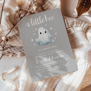 Invitation Baby shower d'Halloween Little Boo