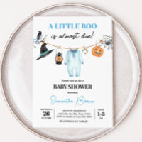 Baby shower d'Halloween Little Boo Bleu