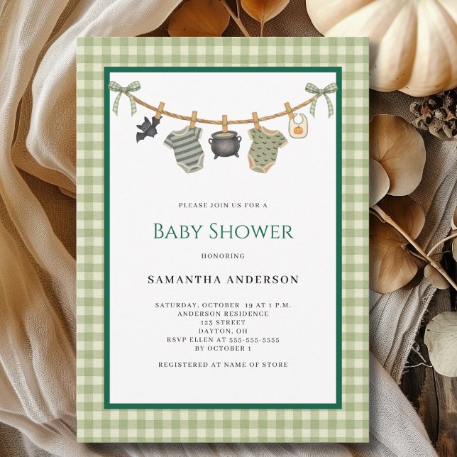 Invitation Baby shower d'Halloween neutre pour les femmes (Créateur téléchargé)