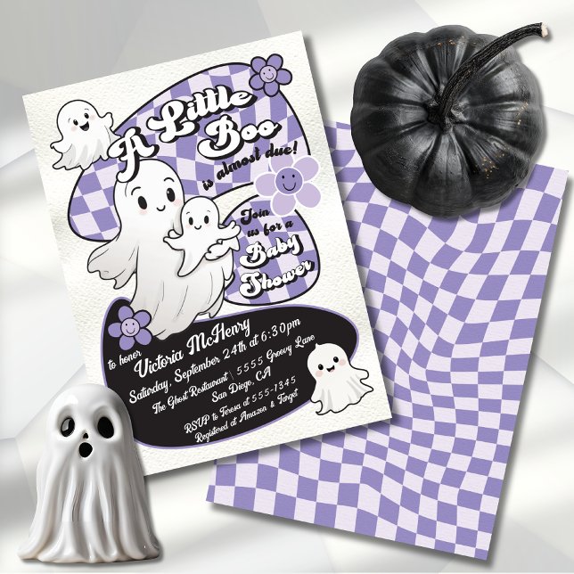 Invitation Baby shower d'Halloween pour le petit fantôme de l (Créateur téléchargé)