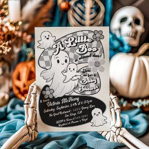 Invitation Baby shower d'Halloween pour le petit fantôme de l
