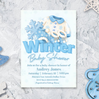 Invitation Baby Shower d'Hiver