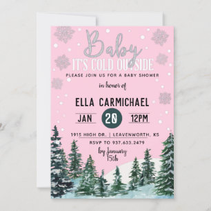 Invitation Baby shower d'hiver