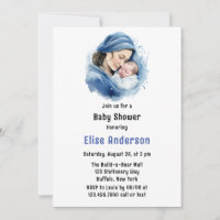 Baby shower d'hiver Blue Mother & Child Boy