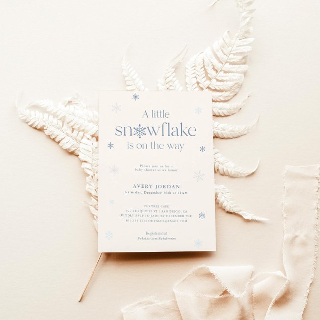 Invitation Baby shower d'hiver de Boho | Snowflake Wonderland (Créateur téléchargé)