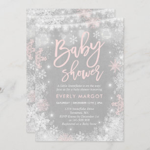 Invitation Baby shower d'hiver Douche d'hiver rust
