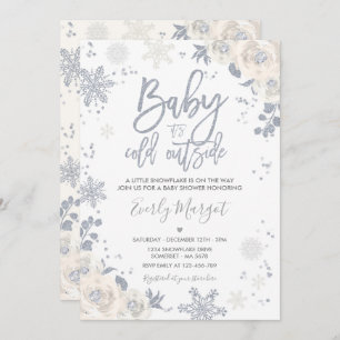 Invitation Baby shower d'hiver neutre pour les hommes et les