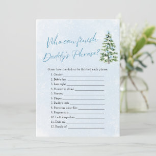 Invitation Baby Shower d'hiver : Qui peut terminer la phrase