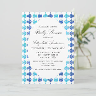 Invitation Baby shower d'hiver Snowflake