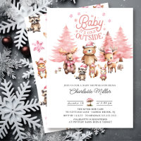 Baby shower d'hiver sur les animaux des bois