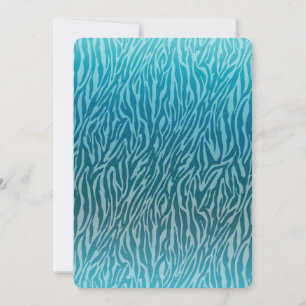 Invitation Baby shower d'impression Aqua Ombre Zebra