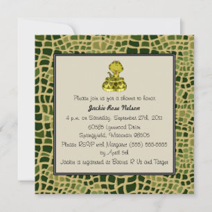 Invitation Baby shower d'impression de serpent