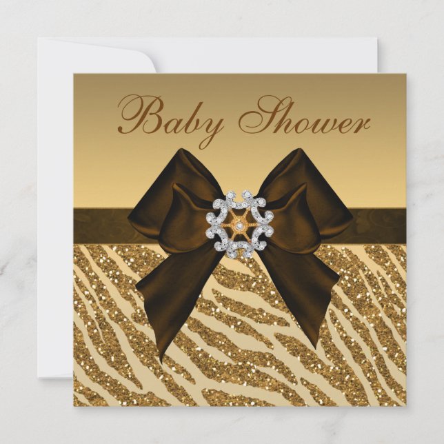 Invitation Baby shower d'impression et de pliage de la Partie (Devant)