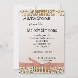 Invitation baby shower d'impression Gold Glam Faux Parties sc