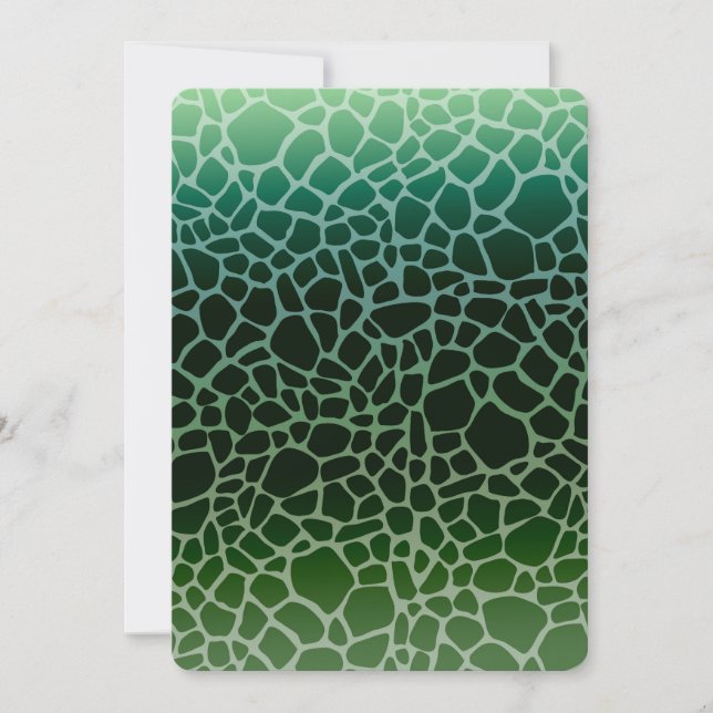 Invitation Baby shower d'impression Green Ombre Giraffe (Devant)