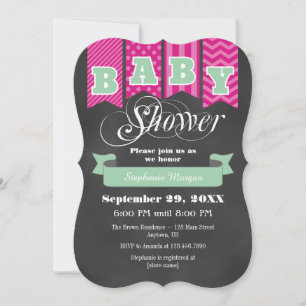 Invitation Baby shower d'indicateur de tableau de