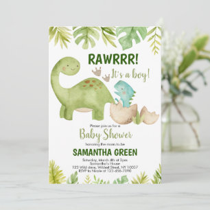 Invitation Baby shower Dinosaur