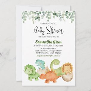 Invitation Baby shower Dinosaur