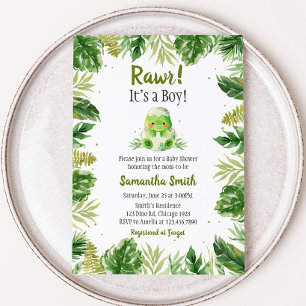 Invitation Baby shower Dinosaur