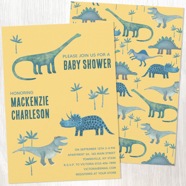 Invitation Baby shower Dinosaur (Créateur téléchargé)