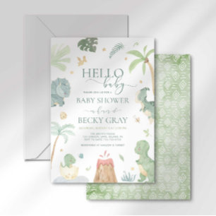 Invitation Baby shower Dinosaur