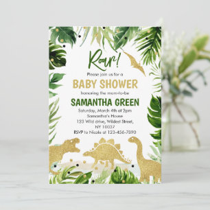 Invitation Baby shower Dinosaur