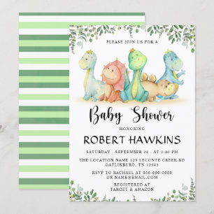 Invitation Baby shower Dinosaur
