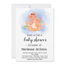 Invitation Baby shower Dinosaur
