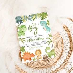 Invitation Baby shower Dinosaur Boy