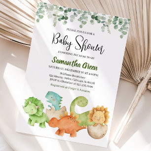 Invitation Baby Shower Dinosaure