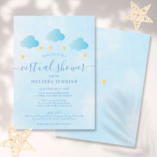 Invitation Baby shower d'interurbain virtuel en ligne par cou