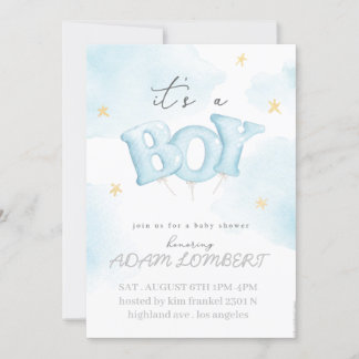 Invitation Baby shower d'invitation garçon