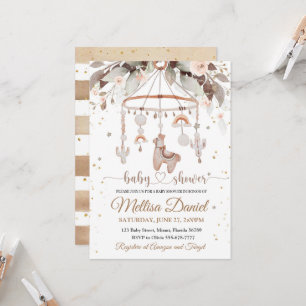 Invitation Baby shower d'invitation Llama Toys Boho Alpak Boh