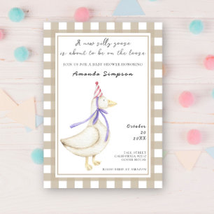 Invitation Baby shower d'oie