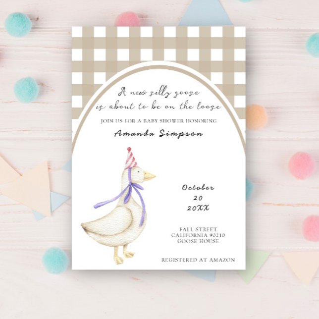 Invitation Baby shower d'oie (Créateur téléchargé)
