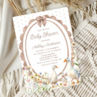 Invitation Baby shower d'oie