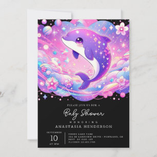 Invitation Baby shower Dolphin enchanté