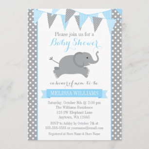 Invitation Baby shower donnant un petit coup de point de
