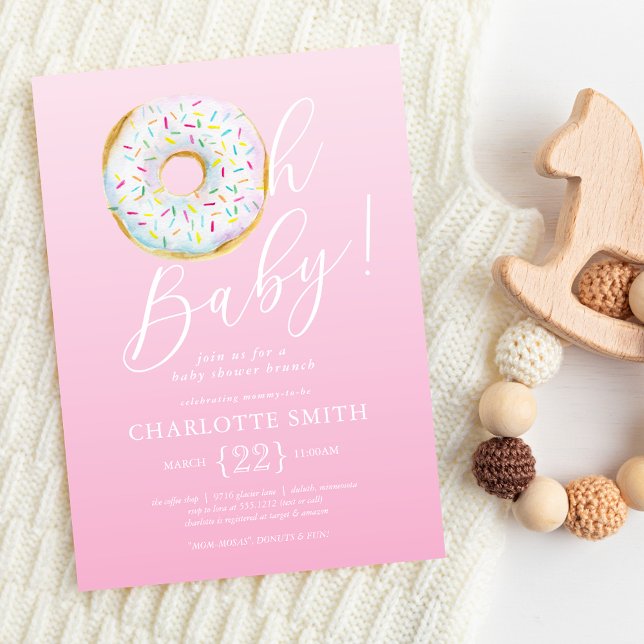 Invitation Baby shower Donut (Créateur téléchargé)